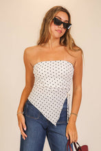 Load image into Gallery viewer, Polka Dot Darling Asymmetrical Tube Top
