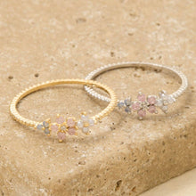 Load image into Gallery viewer, Delicate Gold Dipped Cz Floral Ring
