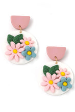 Load image into Gallery viewer, Clay Flower Earrings
