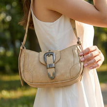 Load image into Gallery viewer, Western Buckle Accent Multi Panel Shoulder Bag
