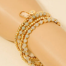 Load image into Gallery viewer, Rectangle Gem And Disc Charm Beaded Bracelet Set
