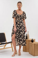 Load image into Gallery viewer, FLORAL CUT OUT MIDI DRESS
