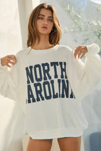 Load image into Gallery viewer, NORTH CAROLINA Oversized Graphic Sweatshirt
