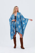 Load image into Gallery viewer, Ocean Embroidered Kimono: Coastal Spring Cover-Up
