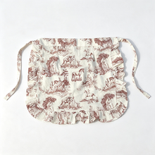 Load image into Gallery viewer, CouldNook Blue Toile Waist Apron - Layered Scenic Ruffle
