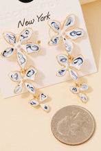 Load image into Gallery viewer, Blue Ceramic Flower Earrings
