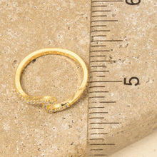 Load image into Gallery viewer, Gold Dipped Delicate Studded Wave Ring
