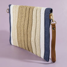 Load image into Gallery viewer, Arch Woven Straw Envelope Clutch
