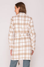 Load image into Gallery viewer, Plaid Print Open Front Cozy Coat
