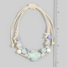 Load image into Gallery viewer, Ceramic Fish Speckled Bead Adjustable Bracelet

