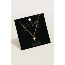 Load image into Gallery viewer, Gold Dipped Mini Cross Pendant Necklace
