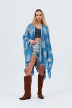 Load image into Gallery viewer, Ocean Embroidered Kimono: Coastal Spring Cover-Up
