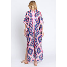 Load image into Gallery viewer, Aztec Print Open Front Long Kimono
