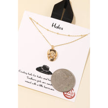 Load image into Gallery viewer, Gold Dipped Cowboy Hat Pendant Layered Necklace
