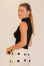 Load image into Gallery viewer, Textured Mock Neck Pointed Hem Top
