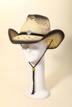 Load image into Gallery viewer, Rope Strap Straw Braided Cowboy Hat
