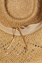 Load image into Gallery viewer, Turquoise And Shell Star Beads Strap Western Straw Hat
