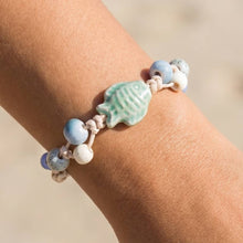 Load image into Gallery viewer, Ceramic Fish Speckled Bead Adjustable Bracelet
