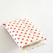 Load image into Gallery viewer, CouldNook Polka Dot Quilted Book Cover - Aesthetic A5 Fabric Sleeve
