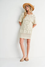 Load image into Gallery viewer, AZTEC KNIT SHIFT DRESS
