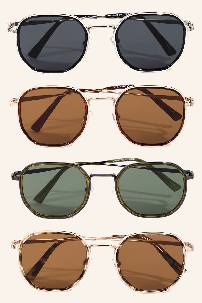 Metallic Trim Sunglasses