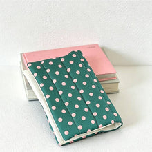 Load image into Gallery viewer, CouldNook Polka Dot Quilted Book Cover - Aesthetic A5 Fabric Sleeve
