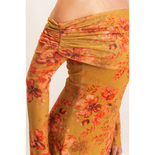 Load image into Gallery viewer, Off Shoulder Floral Mesh Dress
