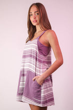 Load image into Gallery viewer, Striped Mini Dress W/ Shorts
