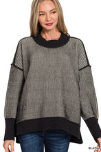 Load image into Gallery viewer, Exposed Seam Two Tone Sweater
