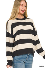 Load image into Gallery viewer, Striped Drop Shoulder Sweater
