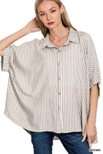 Load image into Gallery viewer, Striped Short Sleeve Button Up Shirt
