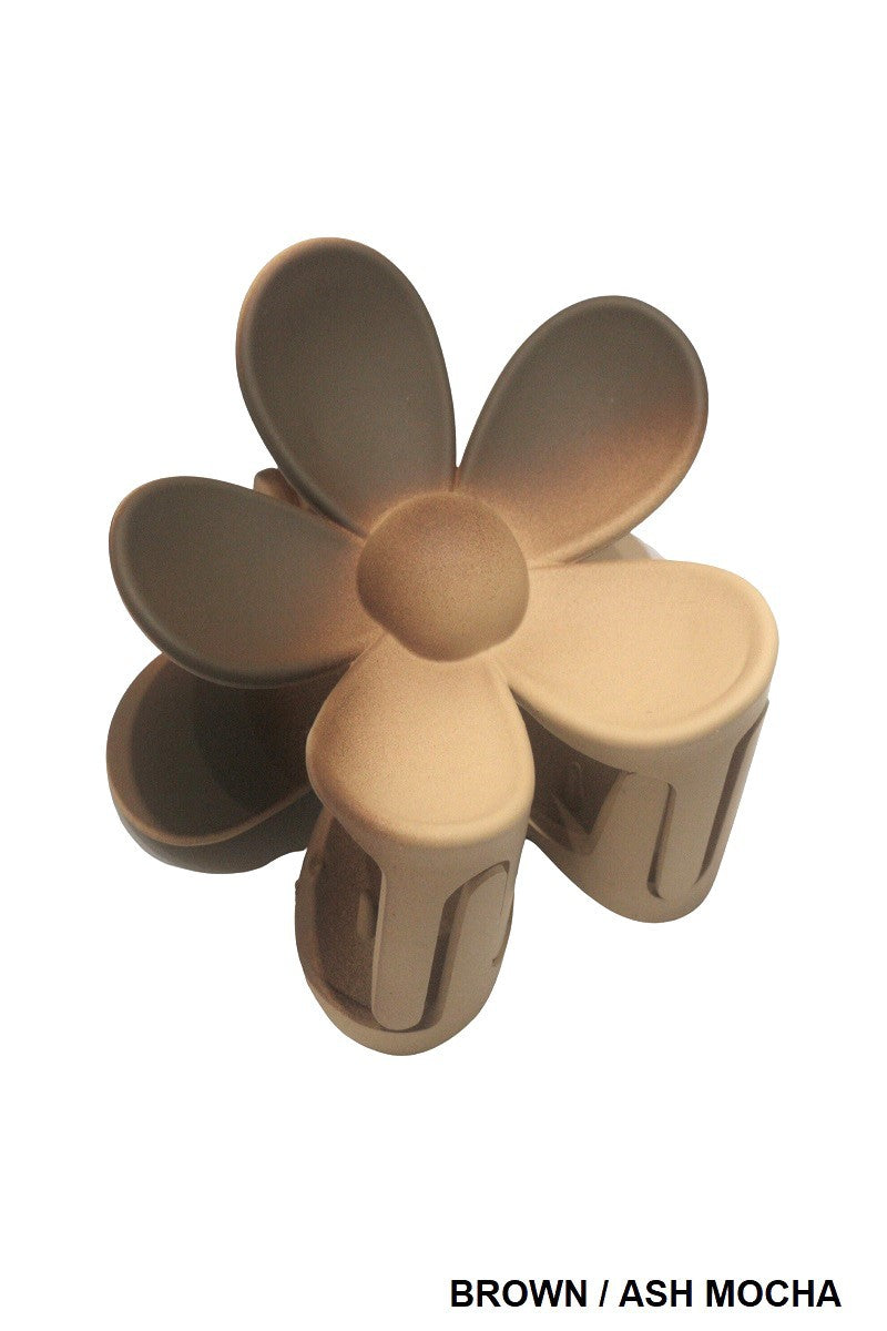 OMBRE FLOWER HAIR CLAW CLIP, 3 INCH