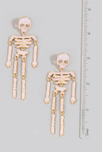 Load image into Gallery viewer, Glittered Resin Skeleton Dangle Earrings
