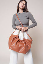 Load image into Gallery viewer, Stassi Slouchy Satchel Bag – Chain Strap
