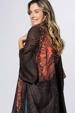 Load image into Gallery viewer, Black Floral Tassel Kimono
