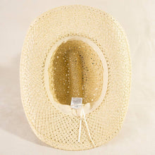 Load image into Gallery viewer, Braided Beads Straw Cowboy Hat
