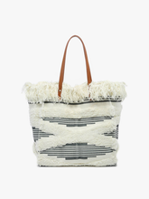 Load image into Gallery viewer, Madison Handwoven Fringe Tote
