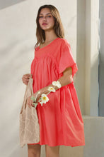 Load image into Gallery viewer, Poplin &amp; Knit Jersey Babydoll Mini Dress
