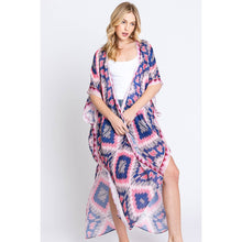 Load image into Gallery viewer, Aztec Print Open Front Long Kimono
