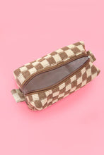 Load image into Gallery viewer, CHECKER MAKEUP POUCH BAG
