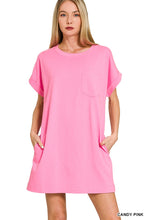 Load image into Gallery viewer, Premium Cotton T-shirts Dress With Pockets
