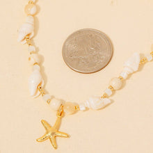Load image into Gallery viewer, Starfish Pendant And Conch Shell Beads Chain Necklace
