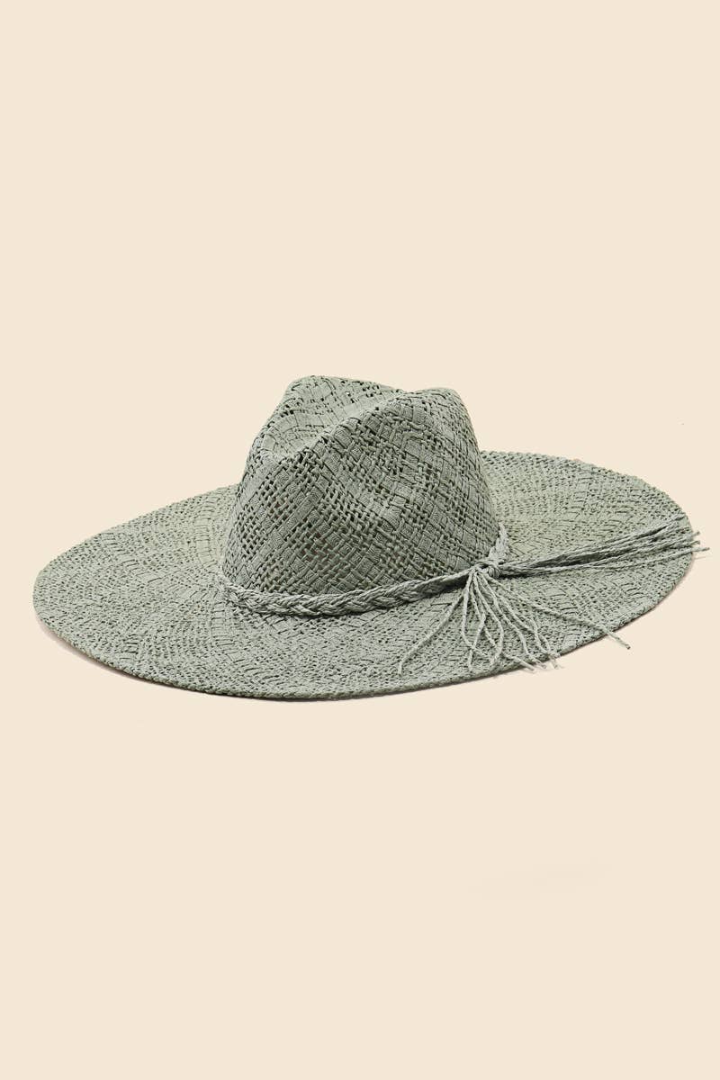 Intricate Straw Weave Sun Hat