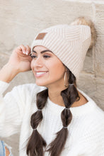 Load image into Gallery viewer, CC Pom Crisscross Beanie
