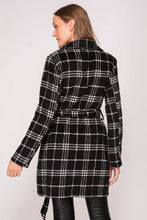 Load image into Gallery viewer, Plaid Print Open Front Cozy Coat
