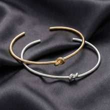Load image into Gallery viewer, Metallic Knot Cuff Bracelet
