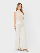 Load image into Gallery viewer, HIGH RISE FULL LENGTH STRIPED WIDE LEG JEANS V3836STR
