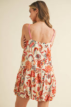 Load image into Gallery viewer, Floral Print Bubble Hem Adjustable Straps Dress
