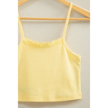 Load image into Gallery viewer, Ribbed Lace Crop Top
