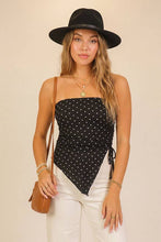 Load image into Gallery viewer, Polka Dot Darling Asymmetrical Tube Top
